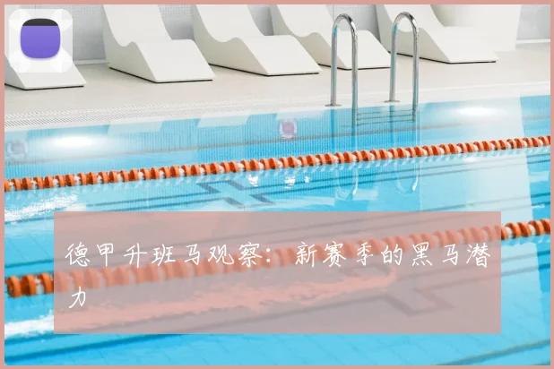 德甲升班马观察:新赛季的黑马潜力